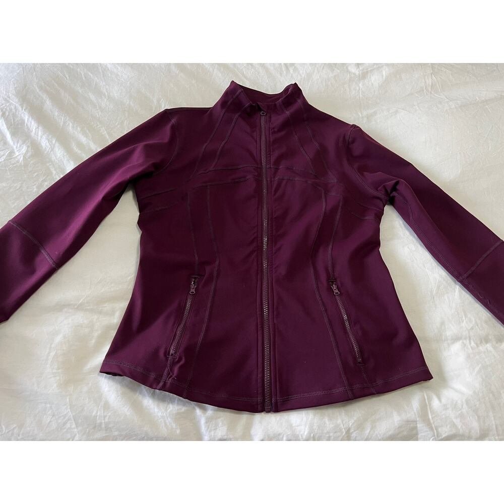 Qualidyne | Women’s Large | Maroon Performance Yoga Track Jacket | Full Zip
